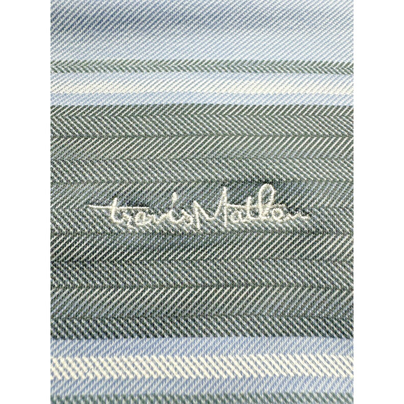 Travis Mathew Polo Men's XXL Blue Short Sleeve Golf Preppy Soft Stripe - Picture 4 of 7